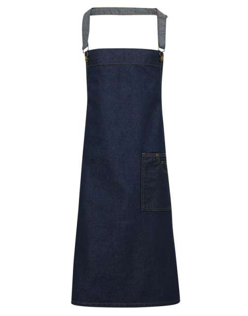 'DISTRICT' WAXED LOOK DENIM BIB APRON